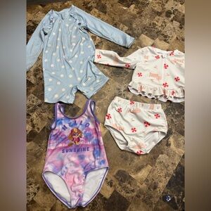 Nickelodeon- little earthling Bundles of 3 swimwear 24 months
